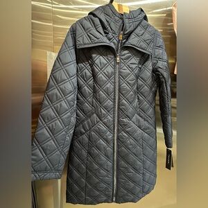 Tahari Quilted Navy Blue